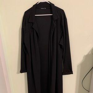 Boohoo Black long Jacket size 22